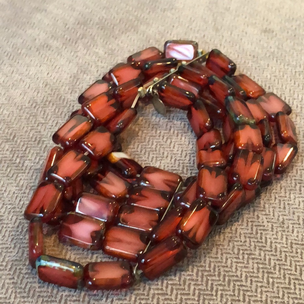 Glass beaded bracelet